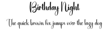 Birthday Night by Scratchones — Script Handwritten Font — thumbnail 1