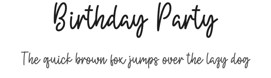 Birthday Party by Wahyu Studio — Script Handwritten Font