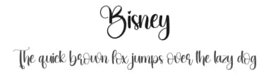Bisney by Scratchones — Script Handwritten Font — thumbnail 1