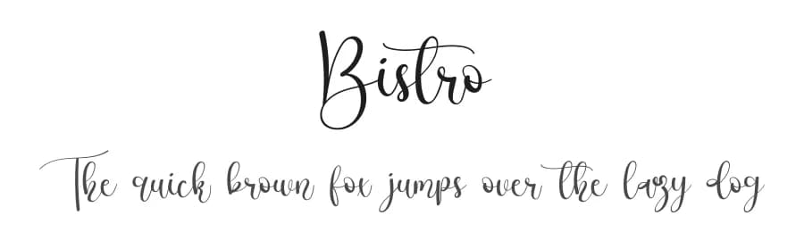 Bistro by Erik Studio — Script Handwritten Font