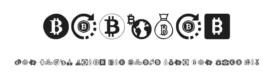 Bitcoin by Woodcutter — Dingbats Font