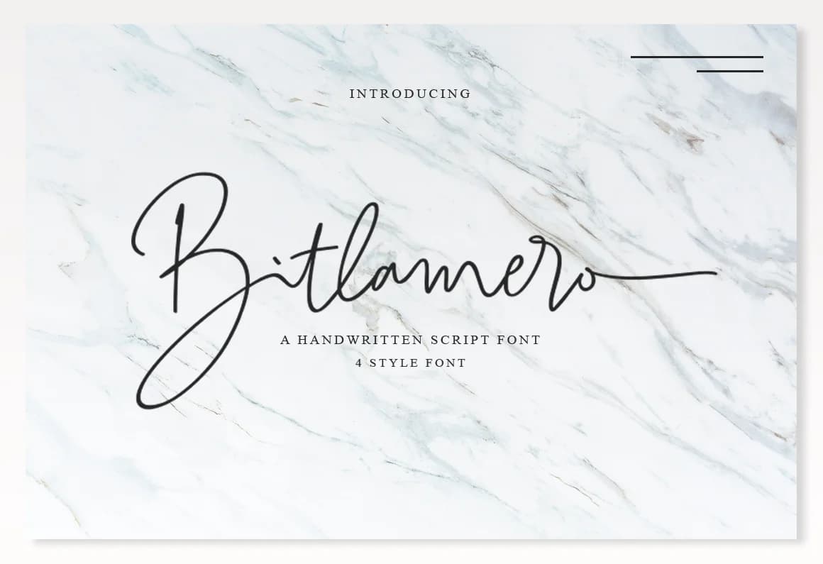 Bitlamero Script Font by Ijem RockArt — Script Handwritten Font