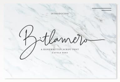 Bitlamero Script Font by Ijem RockArt — Script Handwritten Font — thumbnail 1