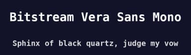 Bitstream Vera Sans Mono by The Gnome Project — Sans Serif Font — thumbnail 2