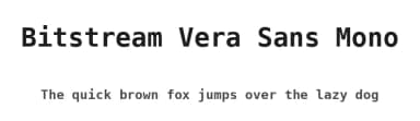 Bitstream Vera Sans Mono by The Gnome Project — Sans Serif Font — thumbnail 1