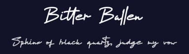 Bitter Ballen by Enigma Lettering Studio — Script Handwritten Font — thumbnail 2