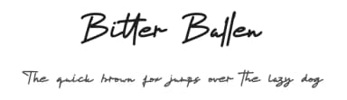 Bitter Ballen by Enigma Lettering Studio — Script Handwritten Font — thumbnail 1