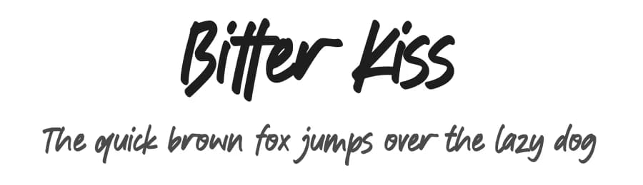 Bitter Kiss by Gassstype — Script Handwritten Font