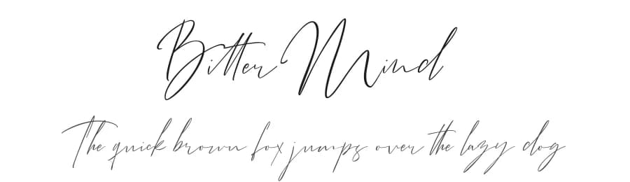 Bitter Mind by Thirtypath — Script Handwritten Font