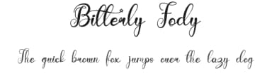 Bitterly Fody by Design Vector10 — Script Handwritten Font — thumbnail 1