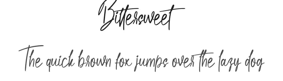 Bittersweet by Scratchones — Script Handwritten Font
