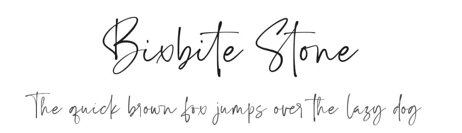 Bixbite Stone by Lemonthe — Script Handwritten Font