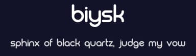 Biysk by Vladimir Nikolic — Sans Serif Font — thumbnail 2