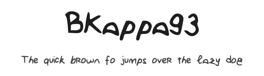 BKappa93 by BKappa93 — Script Handwritten Font