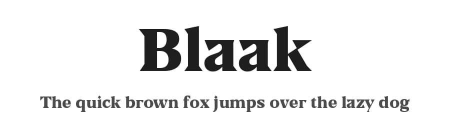 Blaak by Måns Grebäck — Serif Font