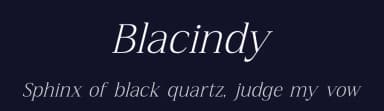 Blacindy by Letterena Studios — Serif Font — thumbnail 2