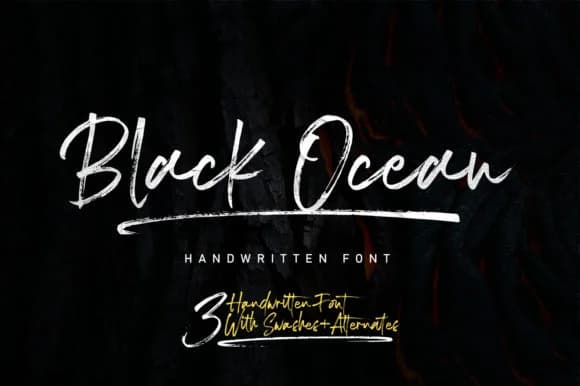 Black Ocean Font by fargunstudio — Script Handwritten Font