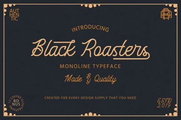Black Roasters Font by Adriansyah — Script Handwritten Font