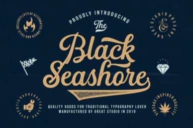 Black Seashore Font by Great Studio — Script Handwritten Font — thumbnail 1