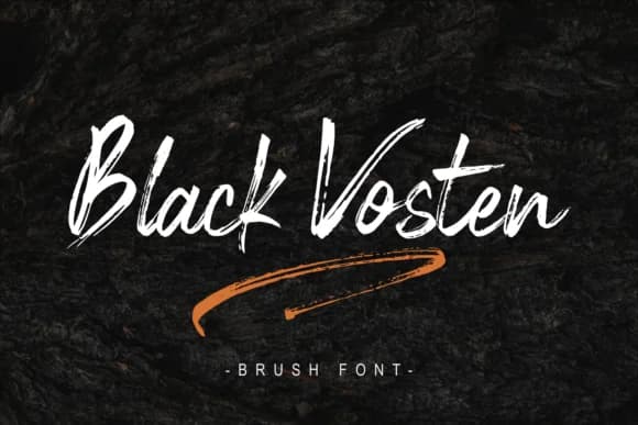Black Vosten Font by pandanwangi — Script Handwritten Font