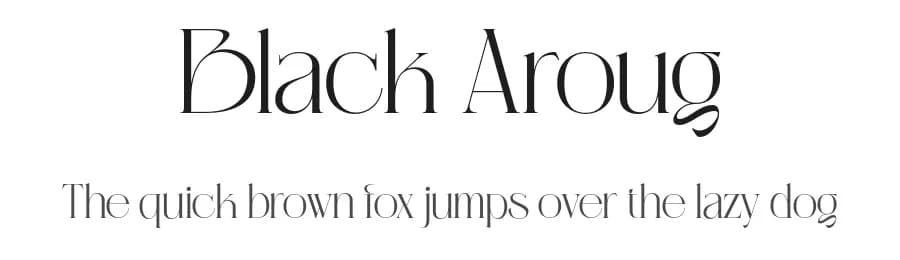 Black Aroug by Nirmana Visual — Serif Font