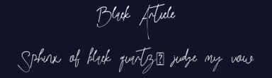 Black Article by Yoga Letter — Script Handwritten Font — thumbnail 2
