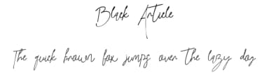 Black Article by Yoga Letter — Script Handwritten Font — thumbnail 1