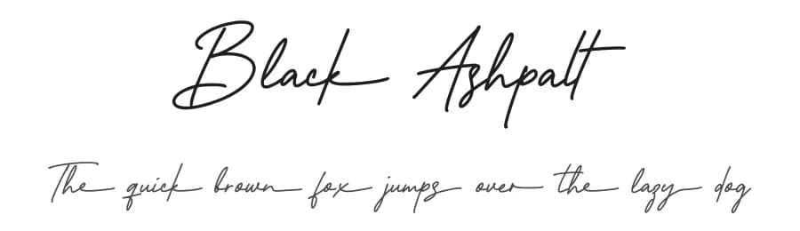 Black Ashpalt by Kong Font — Script Handwritten Font