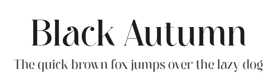 Black Autumn by BrandSemut — Serif Font