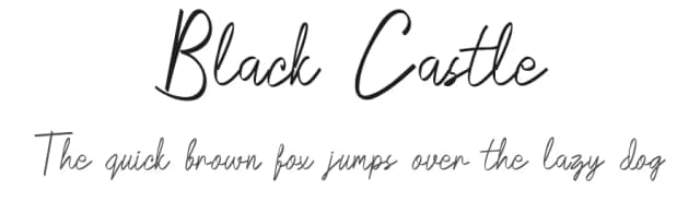 Black Castle by DawnCreative.id — Script Handwritten Font