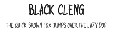 Black Cleng by Steven Joss — Script Handwritten Font — thumbnail 1