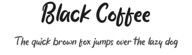 Black Coffee by One Design — Script Handwritten Font — thumbnail 1