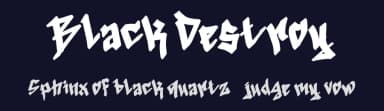 Black Destroy by Yoga Letter — Script Handwritten Font — thumbnail 2