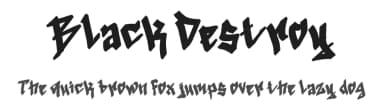 Black Destroy by Yoga Letter — Script Handwritten Font — thumbnail 1