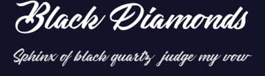 Black Diamonds by Billy Argel Fonts ® — Script Handwritten Font — thumbnail 2
