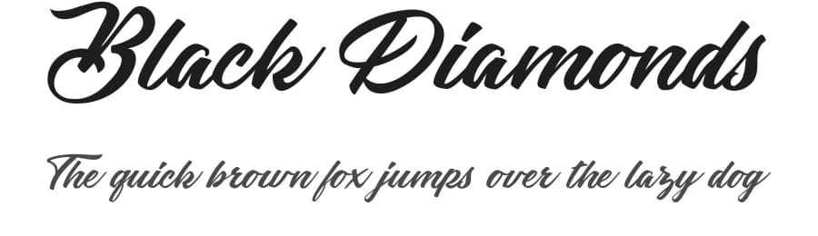 Black Diamonds by Billy Argel Fonts ® — Script Handwritten Font