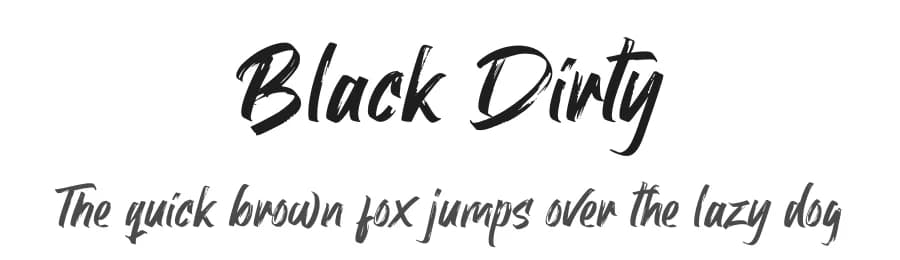 Black Dirty by Kong Font — Script Handwritten Font
