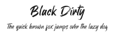 Black Dirty by Kong Font — Script Handwritten Font — thumbnail 1