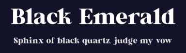 Black Emerald by Aluyeah Studio — Serif Font — thumbnail 2