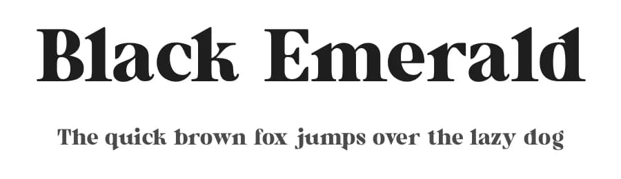 Black Emerald by Aluyeah Studio — Serif Font