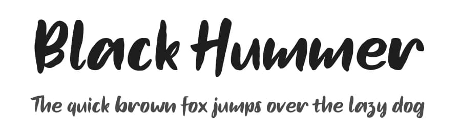 Black Hummer by www.movefont .com — Script Handwritten Font