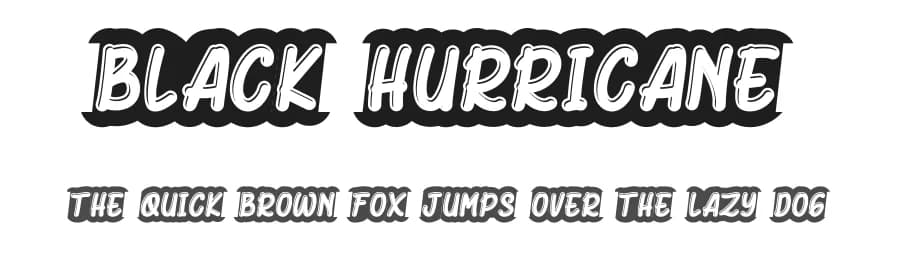 Black Hurricane by Kotak Kuning Studio — Script Handwritten Font