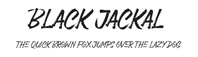 Black Jackal by HastaType — Script Handwritten Font