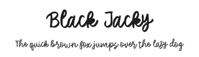 Black Jacky by Syakaltype Studio — Script Handwritten Font