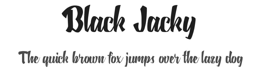 Black Jacky by !bey Design — Script Handwritten Font — preview 1