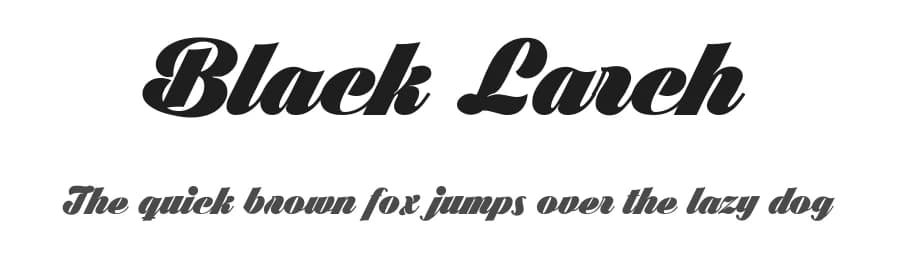 Black Larch by Måns Grebäck — Script Handwritten Font