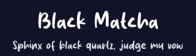 Black Matcha by Origin Type — Script Handwritten Font — thumbnail 2