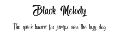 Black Melody by Typhoon Type - Suthi Srisopha — Script Handwritten Font — thumbnail 1