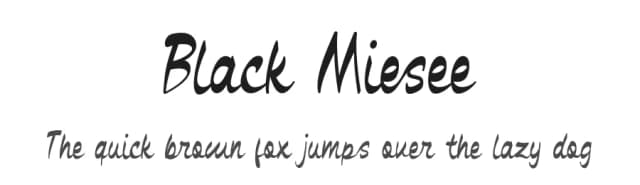 Black Miesee by Polah Type — Script Handwritten Font