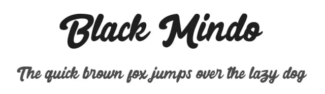 Black Mindo by Rudhi Sasmito — Script Handwritten Font